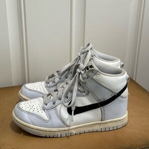 Nike Kids Dunk High PS Summit White/Blue Mid Rise Sneakers- 3.5Y